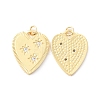 Rack Plating Brass Micro Pave Cubic Zirconia Pendants KK-F852-06G-1