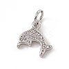 Brass Micro Pave Cubic Zirconia Charms ZIRC-F132-47P-1