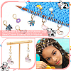 2 Sets 2 Style Cow & Sheep Alloy Enamel Charm Locking Stitch Marker HJEW-NB0002-10-4