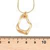 304 Stainless Steel Hollow Irregular Teardrop Pendant Round Snake Chain Necklaces for Women NJEW-G188-01G-5