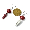 Synthetic Coral Dangle Earrings EJEW-JE06006-3