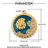 304 Stainless Steel Enamel Pendants STAS-OY019-59G-2
