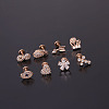 Brass Micro Pave Clear Cubic Zirconia Cartilage Earrings WGF4DCF-24-2