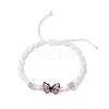 Butterfly Alloy Enamel Link Bracelets BJEW-JB11722-02-2