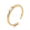Rectangle Cubic Zirconia Cuff Ring for Her RJEW-C017-07G-RS-3