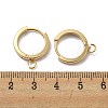 201 Stainless Steel Huggie Hoop Earrings Findings STAS-A167-01K-G-3