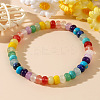 Natural Mixed Gemstone Abacus Beads Stretch Bracelets for Women VF0699-1