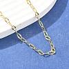 Brass Paperclip Chains Necklace for Women NJEW-P265-29G-1
