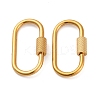 304 Stainless Steel Screw Carabiner Lock Charms STAS-K192-01G-A-1