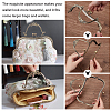 2Pcs 2 Colors Iron Flower Kiss Lock Purse Frame Handle AJEW-BBC0002-38A-6