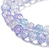 Transparent Crackle Glass Beads Strands CCG-L050-01B-08-2