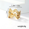 201 Stainless Steel Geometric Wave Open Cuff Ring for Women LC2351-6