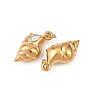 304 Stainless Steel with Clear Cubic Zirconia Pendants STAS-G364-05G-2