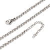 3MM 304 Stainless Steel Rolo Chain Necklaces NJEW-P338-08P-4