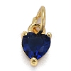 Brass Micro Pave Cubic Zirconia Charms KK-P192-08-G02-1