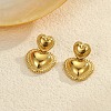 304 Stainless Steel Dangle Stud Earrings EJEW-K315-03B-G-1
