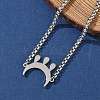 Moon 304 Stainless Steel Link Bracelets BJEW-M097-02P-2
