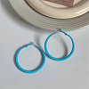 Spray Painted Alloy Hoop Earrings FS-WG43B6B-12-1