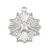 Brass Micro Pave Clear Cubic Zirconia Pendants KK-G545-03P-1