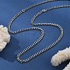 3.5MM 304 Stainless Steel Curb Chain Necklaces NJEW-T016-10P-2