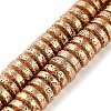 Electroplated Natural Lava Rock Beads Strands G-I360-A03-02-1