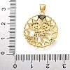 Brass Micro Pave Cubic Zirconia Pendants KK-M319-24G-02-3