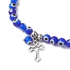 Cross 304 Stainless Steel Charm Bracelets BJEW-JB12262-01-3