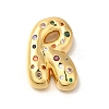 Brass Cubic Zirconia Pendants KK-M295-13G-R-1