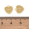 Brass Micro Pave Clear Cubic Zirconia Charms KK-CBA74BF-08G-3