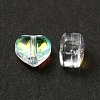 20Pcs 4 Colors Transparent Spray Painted & Frosted Glass Beads GLAA-YW0001-87-2