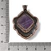 Natural Amethyst Pendants G-A297-03R-18-3