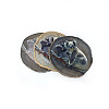 Printed Natural Agate Slice Stone Ornament DJEW-M011-04B-1