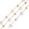 Natural Rose Quartz Square Beaded Chains AJEW-SZ0002-43F-1