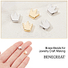 40Pcs 2 Colors Brass Beads for Jewelry Craft Making KK-BC0004-51-3