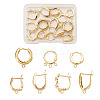 Fashewelry 14Pcs 7 Styles Brass Hoop Earrings KK-FW0001-07-9