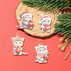 8Pcs 4 Styles Christmas Alloy Enamel Pendants FIND-YW0005-64-4