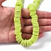 Flat Round Handmade Polymer Clay Beads CLAY-R067-12mm-10-6