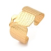 Summer 304 Stainless Steel Wide Cuff Bangles for Women Men BJEW-F511-01G-2