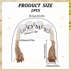 Wood Beaded Garland with Jute Cord Tassels DJEW-WH0042-68A-2