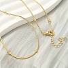 1.2MM Brass Ball Round Snake Chain Necklaces for Women Men NJEW-F350-03G-1