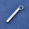 925 Sterling Silver Micro Pave Cubic Zirconia Pendants STER-D309-01E-S-3