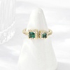 Brass Micro Pave Cubic Zirconia Cuff Rings RJEW-S400-17B-G-2