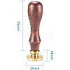 DIY Letter Scrapbook Brass Wax Seal Stamps and Wood Handle Sets AJEW-PH0010-O-2
