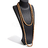 Bohemian Style Wood Round Beaded Long Necklaces FS-WGF1DE6-03-1