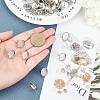 200Pcs Flat Round 304 Stainless Steel Stud Earring Settings STAS-UN0046-79-2