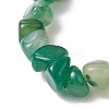 Natural Agate Nuggets Beaded Stretch Bracelets for Men Women BJEW-JB11957-02-3