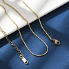 Ion Plating(IP) 304 Stainless Steel Round Snake Chain Necklace for Men Women LS-NJEW-K245-016C-3