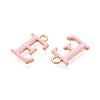 Rack Plating Alloy Enamel Pendants ENAM-T024-53E-G-2