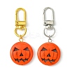 2Pcs 2 Colors Halloween Synthetic Turquoise Pumpkin Pendant Decorations HJEW-JM01947-1