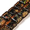 Handmade Dichroic Foil Glass Beads Strands DICH-U001-07F-1